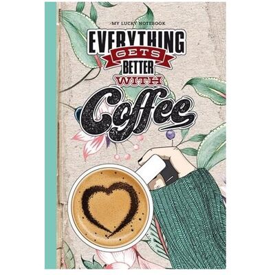 Fresh, Heft + Block, Dekoratives Notizbuch 143x210/64K kariert Kaffee (A5, Kariert) Fresh, Heft + Block, Dekoratives Notizbuch 143x210/64K kariert Kaffee (A5, Kariert)