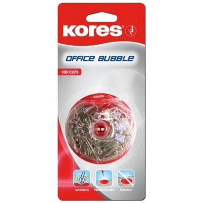 Kores, Büroklammer, OFFICE BUBBLE Spender (100x) Kores, Büroklammer, OFFICE BUBBLE Spender (100x)