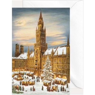 Olewinski & Tochter, Grusskarte + Briefpapier, 2300 - Weihnachtsklappkarte "München Rathaus" Olewinski & Tochter, Grusskarte + Briefpapier, 2300 - Weihnachtsklappkarte "München Rathaus"