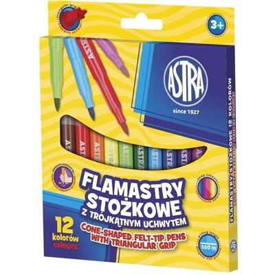 Astra, Marker, konische Marker 12 Farben (12x) Astra, Marker, konische Marker 12 Farben (12x)