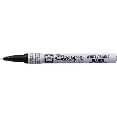 Sakura, Marker, Kalligraphiemarker 1.8 mm F, Weiss (1x) Sakura, Marker, Kalligraphiemarker 1.8 mm F, Weiss (1x)