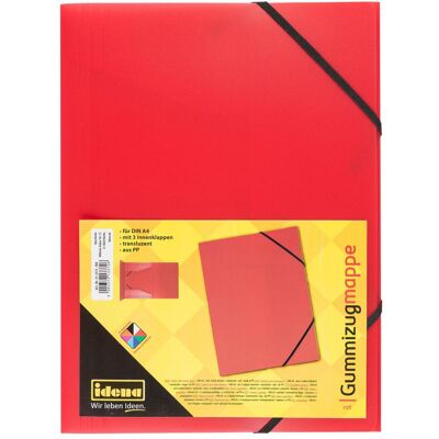 Idena, Mappe, Sammelmappe A4 PP mit Gummizug rot (A4, 1x) Idena, Mappe, Sammelmappe A4 PP mit Gummizug rot (A4, 1x)