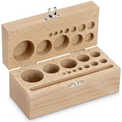 Kern, Feinwaage, Holz-Gewichtsetui, 1 g - 500 g Buche für F2 + M1 + M2 + M3, Knopf/Kompakt Kern, Feinwaage, Holz-Gewichtsetui, 1 g - 500 g Buche für F2 + M1 + M2 + M3, Knopf/Kompakt