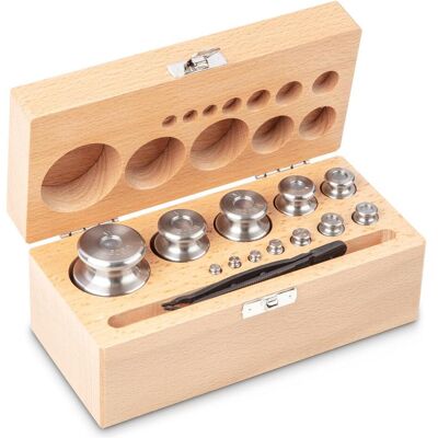 Kern, Feinwaage, 344-05 M1 Gewichtsatz, 1 g - 500 g Edelstahl, im Holzetui (344-05) Kern, Feinwaage, 344-05 M1 Gewichtsatz, 1 g - 500 g Edelstahl, im Holzetui (344-05)