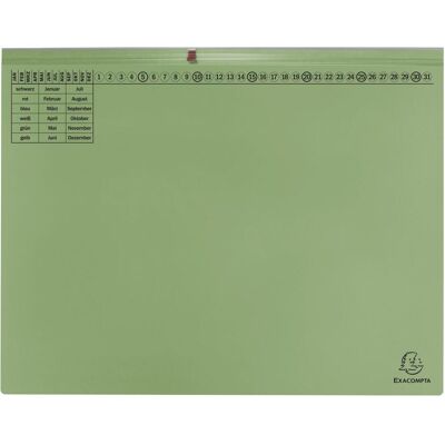 Exacompta, Mappe, 25 Hängehefter Exaflex Karton grün 2 x Amtsheftung (A4, 25x) Exacompta, Mappe, 25 Hängehefter Exaflex Karton grün 2 x Amtsheftung (A4, 25x)