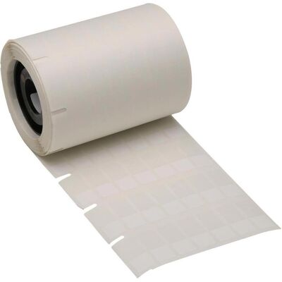 Brady, Etikettenrolle, BPT-305-427, Vinyl, Weiss/Transparent, selbstlaminierend, 12,7 x 12,7(31,75)mm, permanent, 7- (108 mm) Brady, Etikettenrolle, BPT-305-427, Vinyl, Weiss/Transparent, selbstlaminierend, 12,7 x 12,7(31,75)mm, permanent, 7- (108 mm)