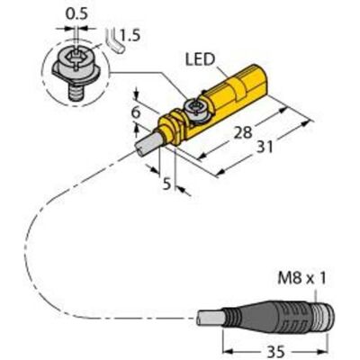 Turck, Magnet, Magnetfeldsensor (1x) Turck, Magnet, Magnetfeldsensor (1x)