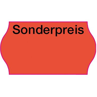 Creenline, Etiketten, Auszeichnungsetikett 26 x 12 mm (B x H) rot Sonderpreis 1.500 Etik./Rl. 18 Rl./Pack. 27.000 Etik.... Creenline, Etiketten, Auszeichnungsetikett 26 x 12 mm (B x H) rot Sonderpreis 1.500 Etik./Rl. 18 Rl./Pack. 27.000 Etik....