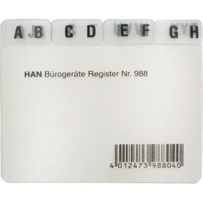 Han, Kartenaufbewahrung, Register PP A8 (A8) Han, Kartenaufbewahrung, Register PP A8 (A8)