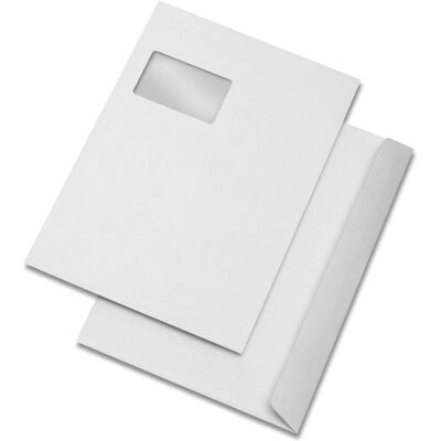 Mailmedia, Versandtasche + Luftpolstertasche, Versandtasche C4 haftklebend, mit Fenster, weiss (250 Stk.) Mailmedia, Versandtasche + Luftpolstertasche, Versandtasche C4 haftklebend, mit Fenster, weiss (250 Stk.)