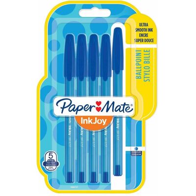 Paper Mate, Schreibstifte, Kugelschreiber InkJoy 100 Kappe 5er M (5x) Paper Mate, Schreibstifte, Kugelschreiber InkJoy 100 Kappe 5er M (5x)