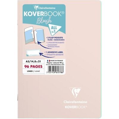 Clairefontaine, Heft + Block, Koverbook Blush (A5, Liniert, Weicher Einband) Clairefontaine, Heft + Block, Koverbook Blush (A5, Liniert, Weicher Einband)