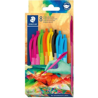Staedtler Schreibstifte, Multiverse Dreieckiger Kugelschreiber 8 Farben (8x) Staedtler Schreibstifte, Multiverse Dreieckiger Kugelschreiber 8 Farben (8x)