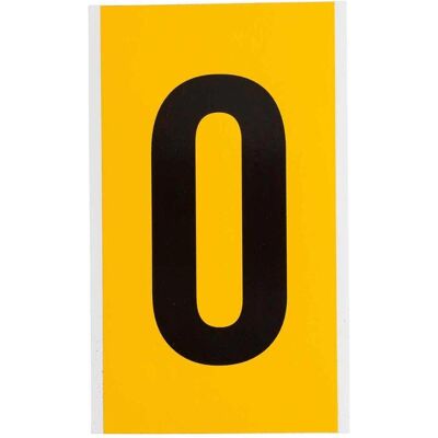 Brady, Etikettenrolle, B-946, 1570-O, Vinyl, Beschriftung: O, Schwarz auf Gelb, 127 x 228mm, Schrifthöhe 152mm(25 K Brady, Etikettenrolle, B-946, 1570-O, Vinyl, Beschriftung: O, Schwarz auf Gelb, 127 x 228mm, Schrifthöhe 152mm(25 K