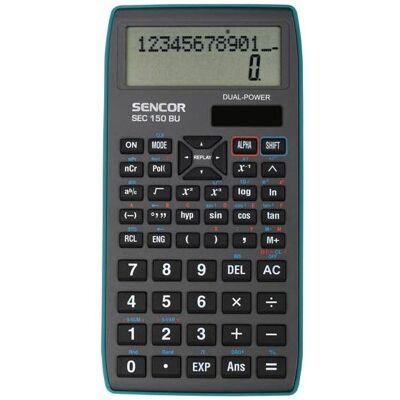Sencor, Taschenrechner, SEC 150 BU calculator Gray blue frame (Batteriebetrieb) Sencor, Taschenrechner, SEC 150 BU calculator Gray blue frame (Batteriebetrieb)