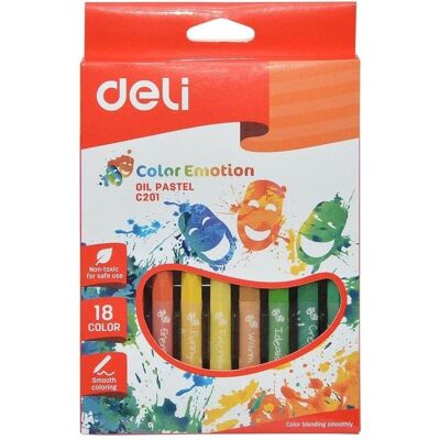 Deli, Malstifte, Color Emotion Ölpastelle 18 DELI-Farben (18x) Deli, Malstifte, Color Emotion Ölpastelle 18 DELI-Farben (18x)