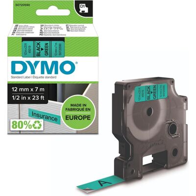 Dymo Beschriftungsband, S0720590 (1.20 cm, Grün, Schwarz) Dymo Beschriftungsband, S0720590 (1.20 cm, Grün, Schwarz)