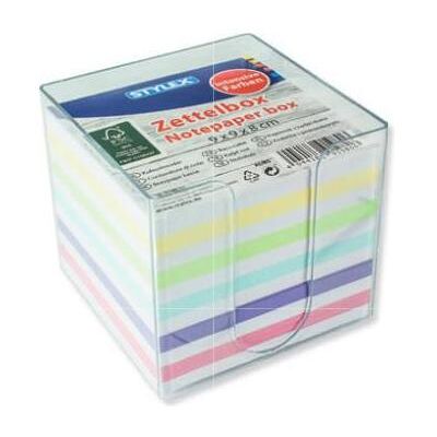 Stylex, Haftnotiz, Zettelbox, farbiges Papier, FSC (80 x 90 mm) Stylex, Haftnotiz, Zettelbox, farbiges Papier, FSC (80 x 90 mm)