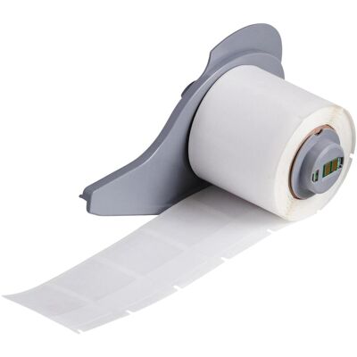 Brady, Etikettenrolle, M7-31-417, selbstlaminierendes Vinyl, Weiss/Transparent, matt, 25.40 x 12.70(38.10) mm, für K (46.02 mm) Brady, Etikettenrolle, M7-31-417, selbstlaminierendes Vinyl, Weiss/Transparent, matt, 25.40 x 12.70(38.10) mm, für K (46.02 mm)