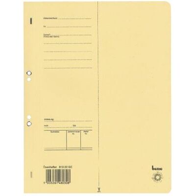 Bene, Mappe, Ösenhefter Manilakarton DIN A4 235 mm x 305 mm Gelb (A4, 1x) Bene, Mappe, Ösenhefter Manilakarton DIN A4 235 mm x 305 mm Gelb (A4, 1x)