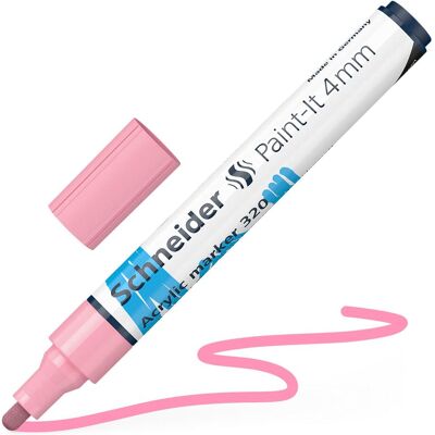 Schneider, Marker, Acrylmarker Paint-It 320 4mm pastell pink (1x) Schneider, Marker, Acrylmarker Paint-It 320 4mm pastell pink (1x)