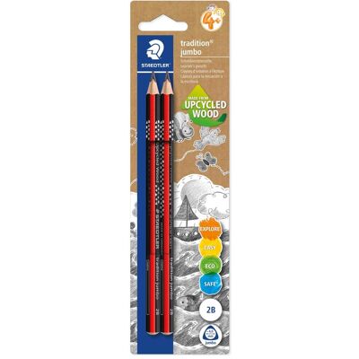 Staedtler Bleistift, Bleistifte tradition jumbo 2B 2 Stück Blister (3 mm, 2B, 2x) Staedtler Bleistift, Bleistifte tradition jumbo 2B 2 Stück Blister (3 mm, 2B, 2x)