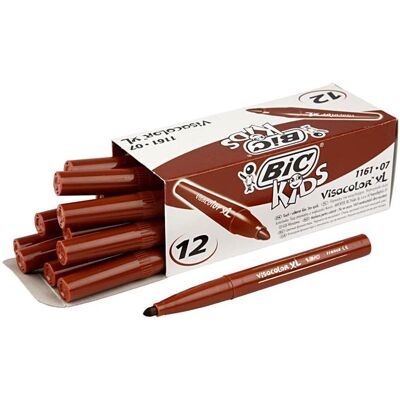Bic, Marker, Kids Visacolor XL Rotbraun (12x) Bic, Marker, Kids Visacolor XL Rotbraun (12x)