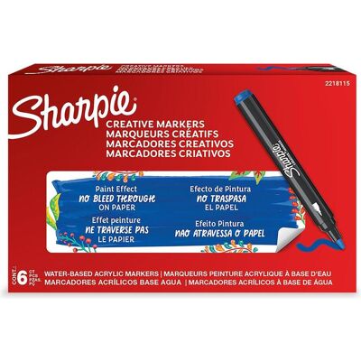 Sharpie, Marker, Kreativmarker Rundspitze Acryl parang (6x) Sharpie, Marker, Kreativmarker Rundspitze Acryl parang (6x)
