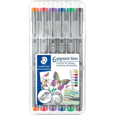 Staedtler Schreibstifte, Finelinerpigmentliner308 (6x) Staedtler Schreibstifte, Finelinerpigmentliner308 (6x)