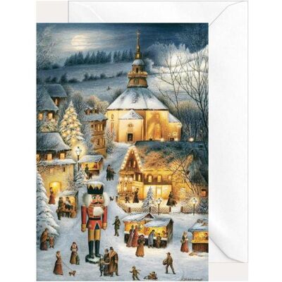 Brück & Sohn, Grusskarte + Briefpapier, 2221 - Weihnachtsklappkarte "Seiffen" Brück & Sohn, Grusskarte + Briefpapier, 2221 - Weihnachtsklappkarte "Seiffen"