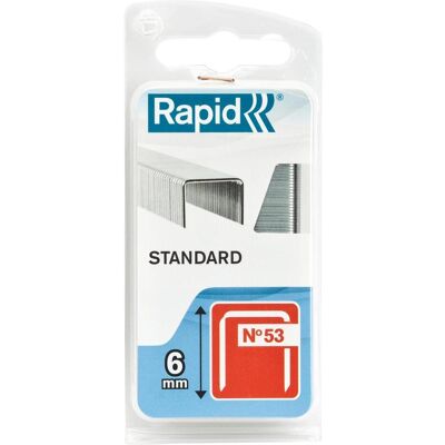 Rapid, Büroklammer, Standardklammern Nr. 53, Länge 6 mm, 1060 Stk. (1060x) Rapid, Büroklammer, Standardklammern Nr. 53, Länge 6 mm, 1060 Stk. (1060x)