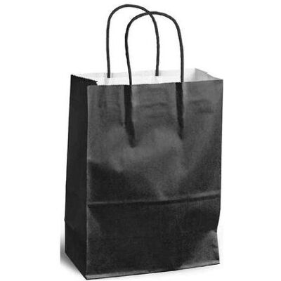 Mailmedia, Geschenkverpackung, Papier-Tragetasche mit Kordel 15.7 Liter schwarz Masse B 320 x T 120 H 410 mm (200x) Mailmedia, Geschenkverpackung, Papier-Tragetasche mit Kordel 15.7 Liter schwarz Masse B 320 x T 120 H 410 mm (200x)