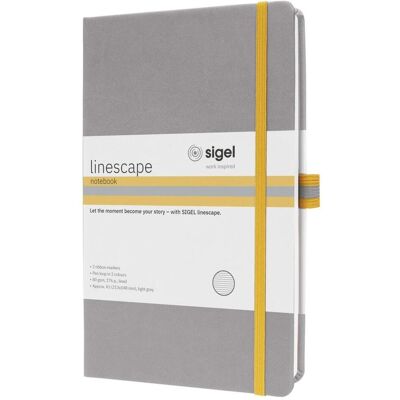 Sigel, Heft + Block, Notizbuch Linescape hellgrau (A5, Liniert, Harter Einband) Sigel, Heft + Block, Notizbuch Linescape hellgrau (A5, Liniert, Harter Einband)