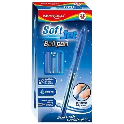 Keyroad, Schreibstifte, Klassischer Kugelschreiber 0,7 mm blau (12 Stück) (12x) Keyroad, Schreibstifte, Klassischer Kugelschreiber 0,7 mm blau (12 Stück) (12x)