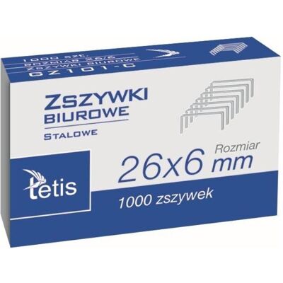 Tetis, Büroklammer, Büroklammern 26/6 1000 Stk. GZ101-C (1000x) Tetis, Büroklammer, Büroklammern 26/6 1000 Stk. GZ101-C (1000x)