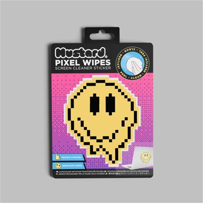 Mustard, Haftnotiz, - Happy Face Pixel Wipes Mustard, Haftnotiz, - Happy Face Pixel Wipes