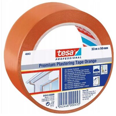 tesa, Klebeband, Putzband Profi PVC auf zew extra stark 33m 50mm orange 04843-0008-00 4042448312501 (50 mm) tesa, Klebeband, Putzband Profi PVC auf zew extra stark 33m 50mm orange 04843-0008-00 4042448312501 (50 mm)
