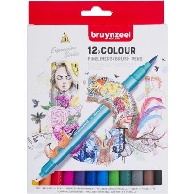 Bruynzeel, Malstifte, Fineliner Pinselstifte (12x) Bruynzeel, Malstifte, Fineliner Pinselstifte (12x)