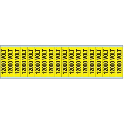 Brady, Etiketten, Kennzeichnungen für Leitungen und Stromspannung, 12.000 Volt Brady, Etiketten, Kennzeichnungen für Leitungen und Stromspannung, 12.000 Volt