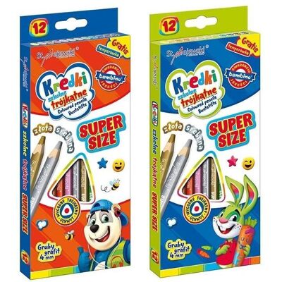 Majewski, Malstifte, Super Size Dreiecksmalstifte 12 Farben BAMBINO (12x) Majewski, Malstifte, Super Size Dreiecksmalstifte 12 Farben BAMBINO (12x)