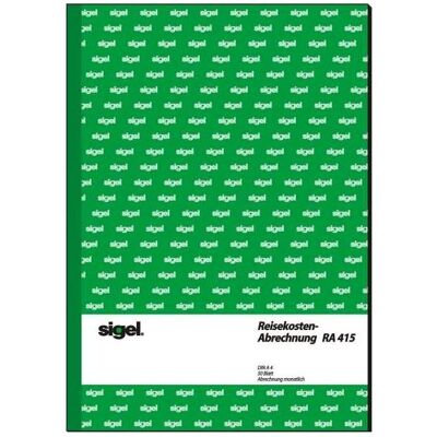 Sigel, Formular, Formularbuch "Reisekostenabrechnung", A4, 50 Blatt (50x) Sigel, Formular, Formularbuch "Reisekostenabrechnung", A4, 50 Blatt (50x)