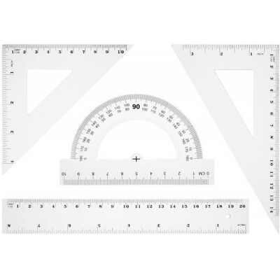 Michalczyk Prokop, Lineal, Geometrisches Linealset 20 cm BL001-BK (20 cm, Kunststoff) Michalczyk Prokop, Lineal, Geometrisches Linealset 20 cm BL001-BK (20 cm, Kunststoff)