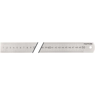 Tecwerk, Lineal, Stahlmassstab (50 cm, Stahl) Tecwerk, Lineal, Stahlmassstab (50 cm, Stahl)