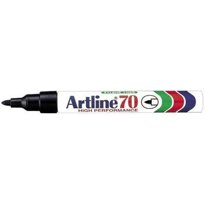 Artline, Marker, Marker 70 permanent sort 1,5mm - (12 stk.) (12x) Artline, Marker, Marker 70 permanent sort 1,5mm - (12 stk.) (12x)