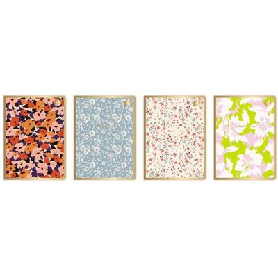 Interdruk, Heft + Block, Notizbuch A5/60K Raster Metallic Floral (10 Stück) (A5, Gepunktet, Weicher Einband) Interdruk, Heft + Block, Notizbuch A5/60K Raster Metallic Floral (10 Stück) (A5, Gepunktet, Weicher Einband)