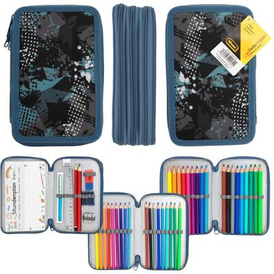 Idena, Etui, Federmappe Triple Abstrakt 47 Teile Idena, Etui, Federmappe Triple Abstrakt 47 Teile