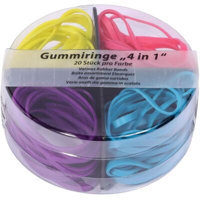 Metzger&Mendle, Gummiband, Gummibänder 4 in 1 (80 Stk.) Metzger&Mendle, Gummiband, Gummibänder 4 in 1 (80 Stk.)