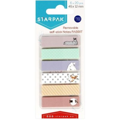 Starpak, Haftnotiz, Indexierungslasche 45x12mm 6x20K Kaninchen (45 x 12 mm) Starpak, Haftnotiz, Indexierungslasche 45x12mm 6x20K Kaninchen (45 x 12 mm)