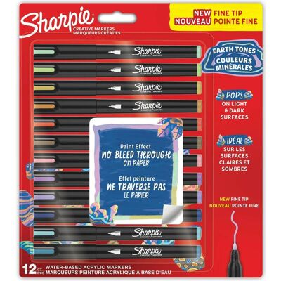 Sharpie, Marker, - Creative Acrylic 12-Blister - Earth Tones - Fine Tip (2212911) (12x) Sharpie, Marker, - Creative Acrylic 12-Blister - Earth Tones - Fine Tip (2212911) (12x)