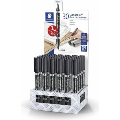 Staedtler Marker, Lumocolor Permanent-Marker duo, 30er Display (30x) Staedtler Marker, Lumocolor Permanent-Marker duo, 30er Display (30x)